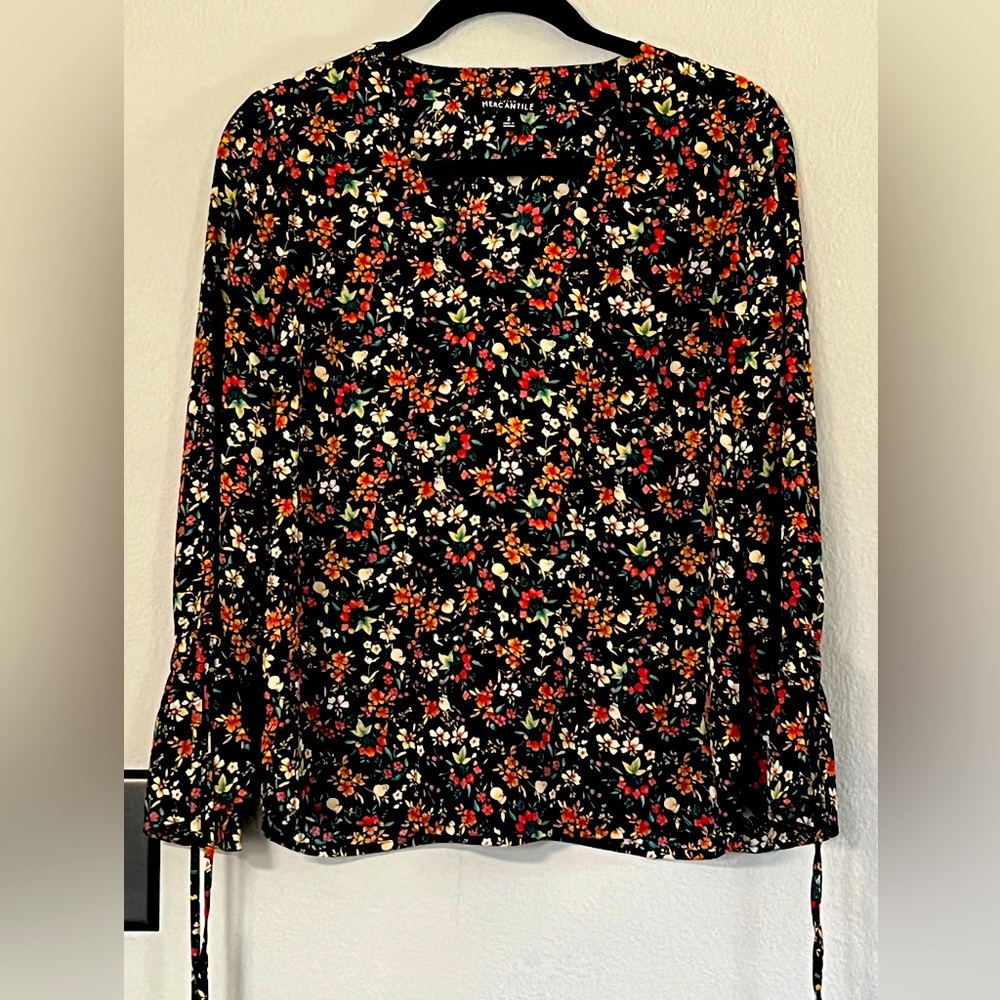 J. Crew Mercantile floral peasant top